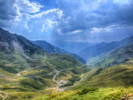Roads in Central Pyrenees mountains close to Col du Tourmalet (2115m). Picture: Radu Razvan.