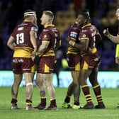 Togetherness: Huddersfield Giants have won three games on the trot and are aiming for four against Wakefield. Picture by Paul Currie/SWpix.com