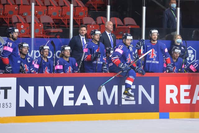 TOUGH GOING: Captain Jonathan Phillips on the GB bench during Friday's 4-1 defeat to Sweden. Picture: Dean Woolley
