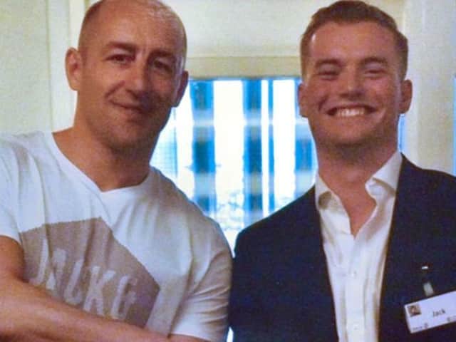 Steven Gallant (left) who has received a Royal Pardon in his sentence for murder after he helped restrain a terrorist who killed Jack Merritt (right)