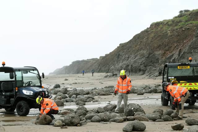 Brimstone Site Investigation, who are clearing a minimum of 650,000 bombs, on behalf of the MOD, from the beach at former RAF Cowden.
