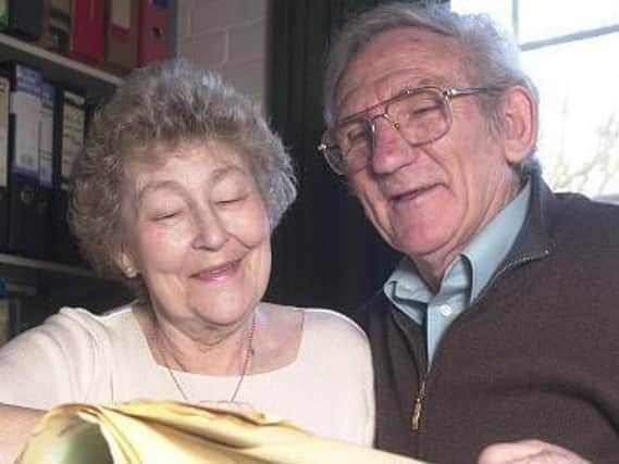 Scarborough FC legend Colin Appleton, right, pictured with his wife Sheila in 2004, has sadly passed away at the age of 85