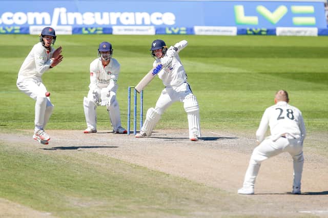 Old head: Teenage wicketkeeper Harry Duke showed great maturity during Yorkshire's defeat. Picture: John Heald