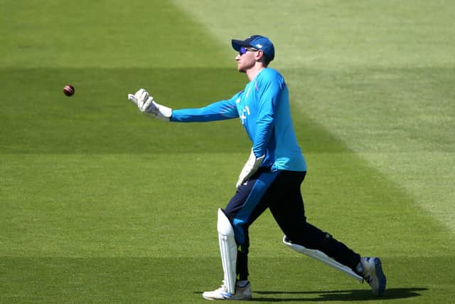 Determined: England's James Bracey during the nets session at Lord's. Picture: Steven Paston/PA Wire.