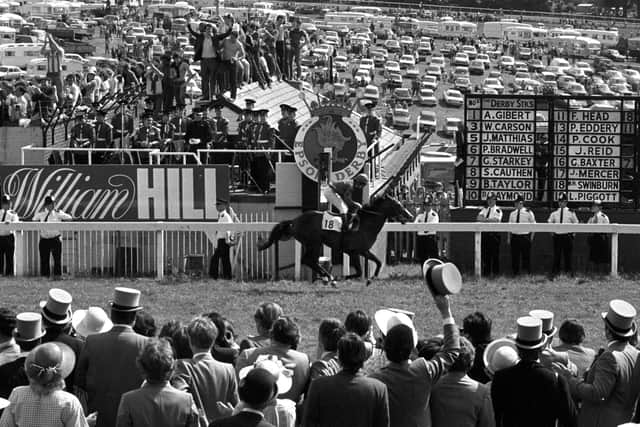 This was Shergar and Walter Swinburn winning the Epsom Derby on this day 40 years ago.