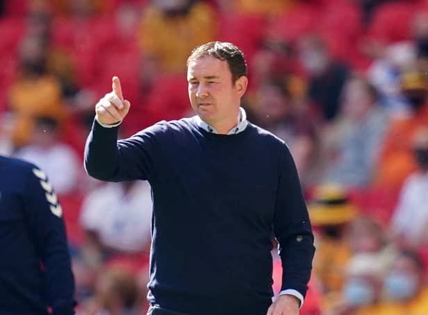 NEW CHALLENGE: Morecambe manager Derek Adams on the touchline during the Sky Bet League Two playoff final at Wembley on Monday Picture: John Walton/PA