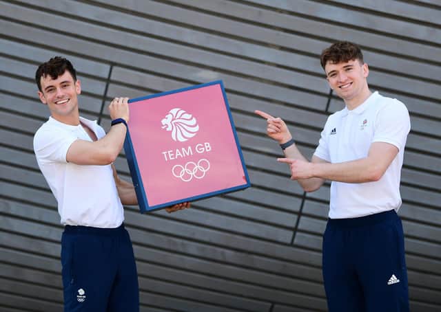 TOKYO BOUND: Tom Daley and Matty Lee at the official announcement of the Great Britain diving team on Wednesday. Picture: Alex Broadway/Getty Images.