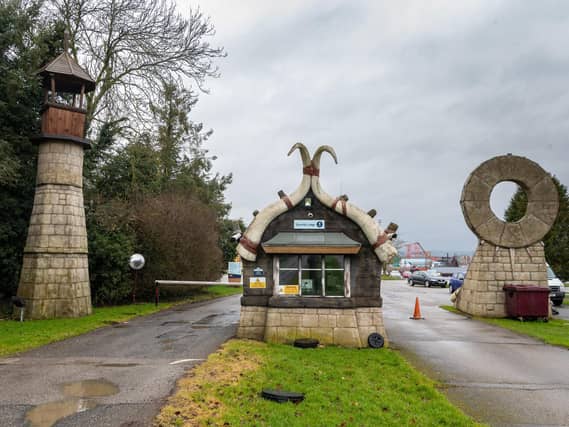 The entrance to Flamingo Land