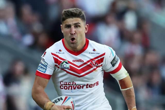 RETURN: Tommy Makinson of St Helens has recovered from injury in time to face Hull FC. Picture: Ash Allen/SWpix.com