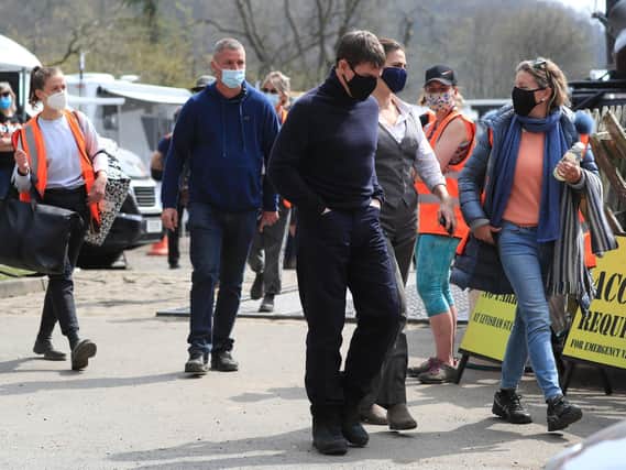 Tom Cruise on set at the North Yorkshire Moors Railway in April