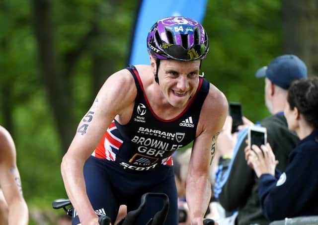 Great Britain's Alistair Brownlee in action during The AJ Bell 2021 World Triathlon Championship Series Mens Race (Picture: Martin Rickett/PA Wire)
