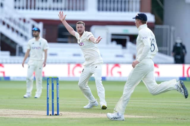 Impressive: Seamer Robinsom played well in the first Test - despite the row hanging over him. Picture:  Adam Davy/PA Wire.