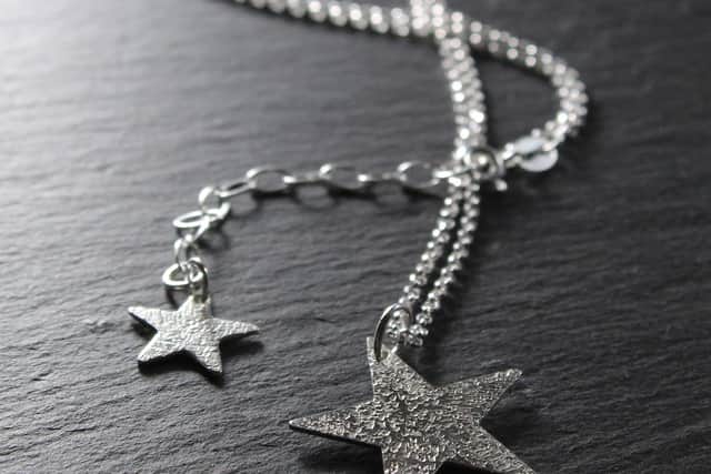Sam Morton - large hammered star necklace
