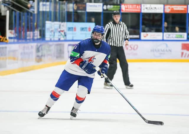Jordan Griffin, pictured in action for GB Under-18s in Hungary in 2019. Picture courtesy of Andy Bourke/Podium Prints.