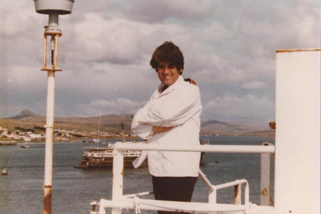 Roy "Wendy" Gibson on board MV Norland during the Falklands War