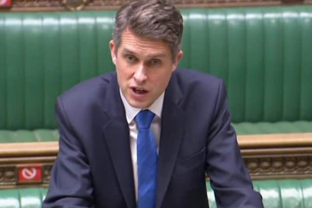 Pictured,  the Education Secretary Gavin Williamson yesterday defending the Government's £3bn education recovery programme. Photo credit: PA