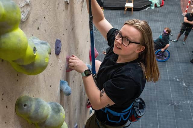 Lucy Keyworth has found an unlikely passion that she’s determined to share with others: the sport of paraclimbing.