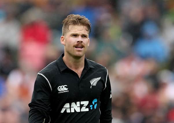 DUNEDIN, NEW ZEALAND - JANUARY 13:  Lockie Ferguson of New Zealand looks on during the third game of the One Day International Series between New Zealand and Pakistan at University of Otago Oval on January 13, 2018 in Dunedin, New Zealand.  (Photo by Dianne Manson/Getty Images)