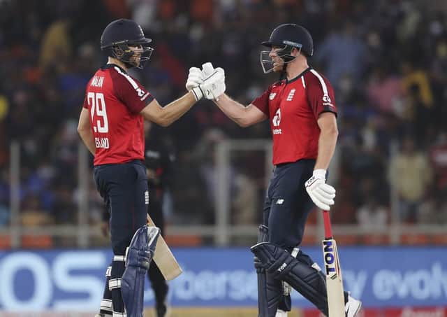 England duo Jonny Bairstow, right, and Dawid Malan should help ensure Yorkshire Vikings get off to a solid start in this year's Vitality T20 Blast. Picture: AP/Aijaz Rahi