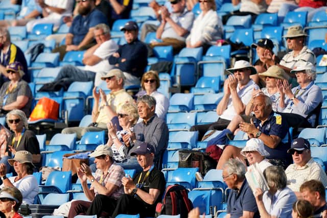 The crowd enjoy the game at Headingley.