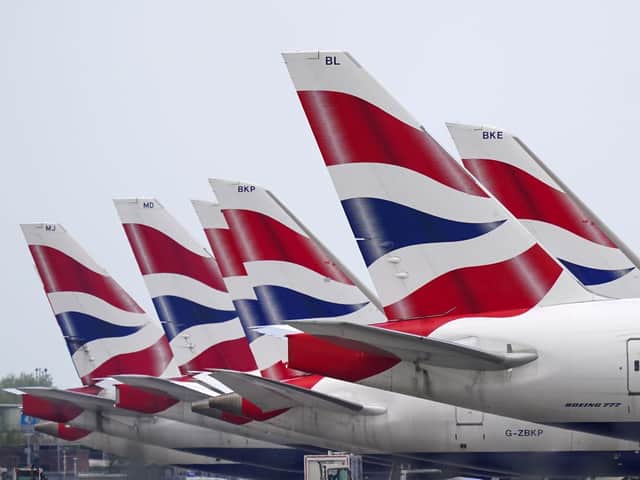 File photo  of British Airways planes at Heathrow Airport