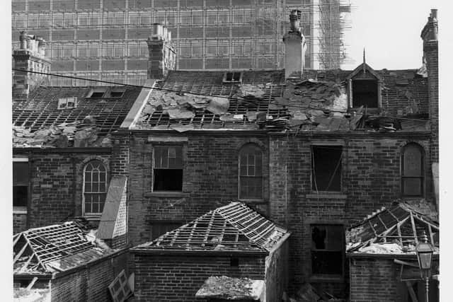 An archive image from 1966 showing some of the old Victorian houses being cleared. Photo credit: The University of Bradford