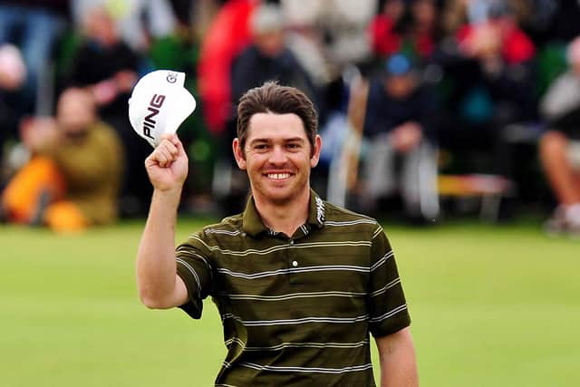Quick follow-up: South Africa's Louis Oosthuizen celebrating after winning the 2010 Open.