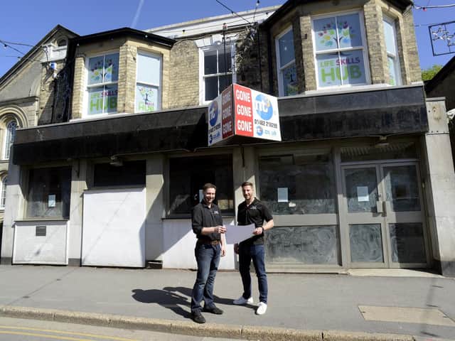 Simon Leahy (left) and Chris Leahy outside the former NatWest bank in Cottingham
which they plan to convert into Raph’s Bar and Grill.