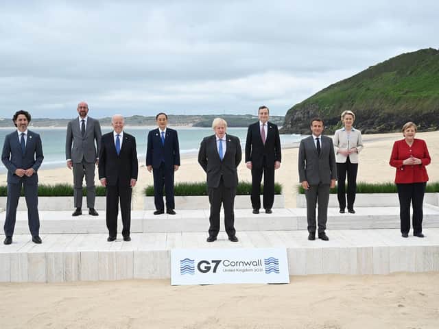 The summit has seen leaders including Joe Biden and Emmanuel Macron descend on Cornwall’s Carbis Bay to discuss how to share vaccine supply fairly across developing countries in the first meeting of the G7 since 2019.