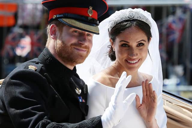 The Duke and Duchess of Sussex on their wedding day.