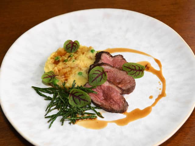 Roasted lamb rump with samphire, one of the dishes at The White Rabbit. (Jonathan Gawthorpe).