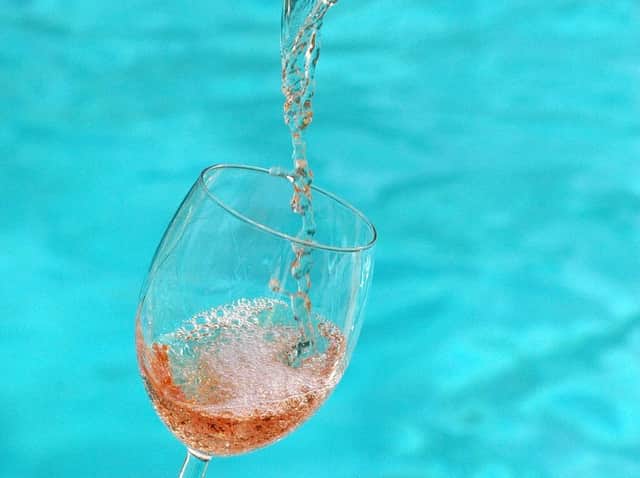 Rosé wines are perfect by the pool.