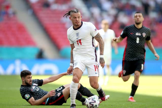 England's Kalvin Phillips in action against Croatia on Sunday at Wembley.