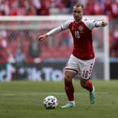Footblaler Christian Erikesen during Denmark's Euro 2020 match against Finland.