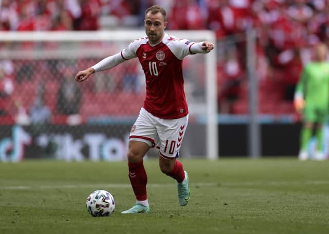 Footblaler Christian Erikesen during Denmark's Euro 2020 match against Finland.