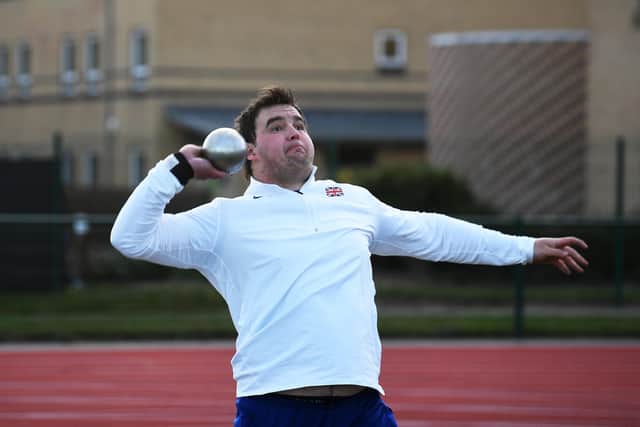 Shot putter Scott Lincoln, pictured at York Sport Centre, University of York (Picture: Jonathan Gawthorpe)