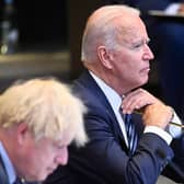 US President Joe Biden attends the meeting at the headquarters of the North Atlantic Treaty Organization (NATO) during a NATO summit in Brussels, on June 14. Picture: Getty