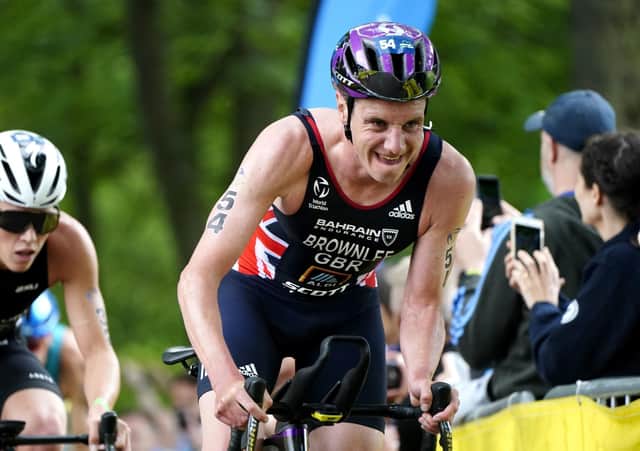 Great Britain's Alistair Brownlee in action during The AJ Bell 2021 World Triathlon Championship Series Mens Race last week (Picture: Martin Rickett/PA Wire)