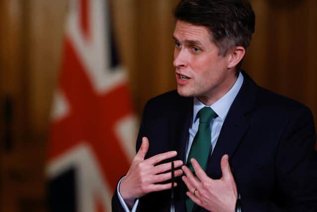 Pictured, Education Secretary Gavin Williamson. Mr Williamson yesterday pledged no child will be “left behind” as he visited Bradford, amid mounting criticism over the funding for the schools catch-up plan and a lack of opportunity for young people across the region. Photo credit: John Sibley - WPA Pool/Getty Images