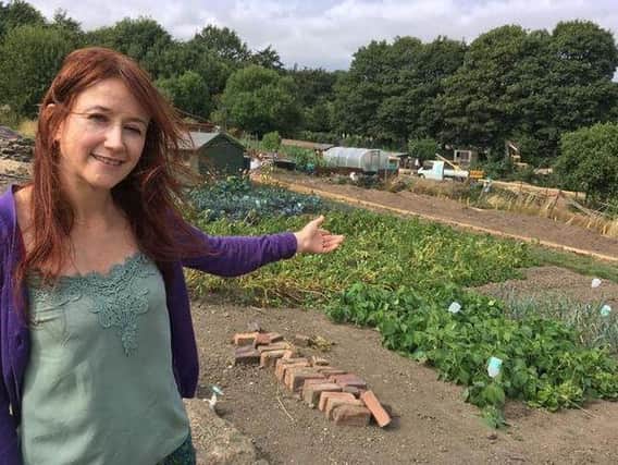 Debby Fulgoni, who is campaigning to save allotments in Huddersfield from being used as land for school playing fields.