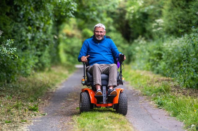Ian Flatt, 55, from 
Green Hammerton with family and friends is doing a 100 Mile Trek for  St Michael's Hospice and the MND Association Picture James Hardisty.