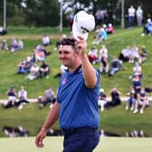 Winner: Marcus Armitage reacts to applause after winning The Porsche European Open at Green Eagle Golf Course in Hamburg, Germany. Picture: Getty Images
