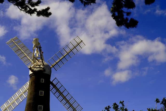 Skidby's windmill is a distinctive landmark in the Yorkshire Wolds.