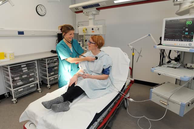 The interior of Airedale Hospital's revamped A&E unit.