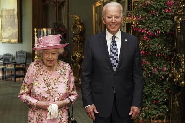 The Queen meets President Joe Biden at Windsor Castle.