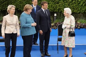 The Queen meeting G7 leaders in Cornwall last week.