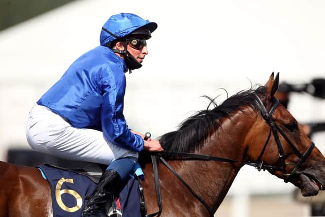 Kemari and jockey William Buick after winning the Queen's Vase during day two of Royal Ascot at Ascot Racecourse.