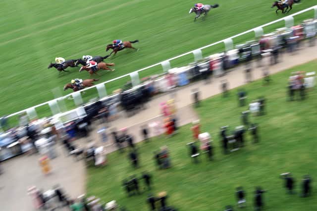 Perfect Power ridden by Paul Hanagan goes on to win the Norfolk Stakes (Picture: PA)