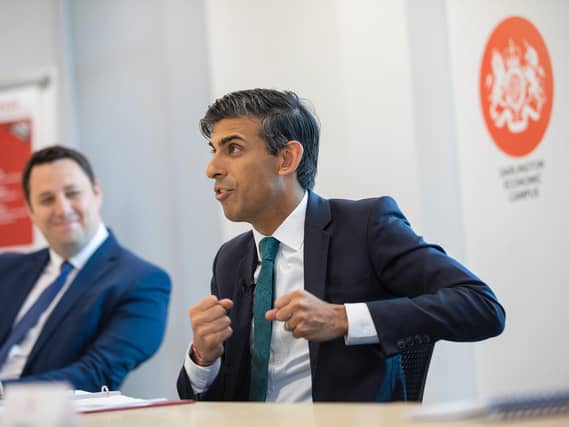 Chancellor Rishi Sunak in Darlington, where the new Treasury North base is being set up. Pics by HMT