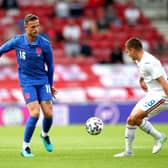 TRIAL RUN: Jordan Henderson has had only 45 minutes of football since February due to an injury that kept him out of England’s opening win against Croatia. Picture: Nick Potts/PA